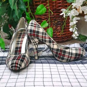 Vintage Charlotte Russe Plaid Heels